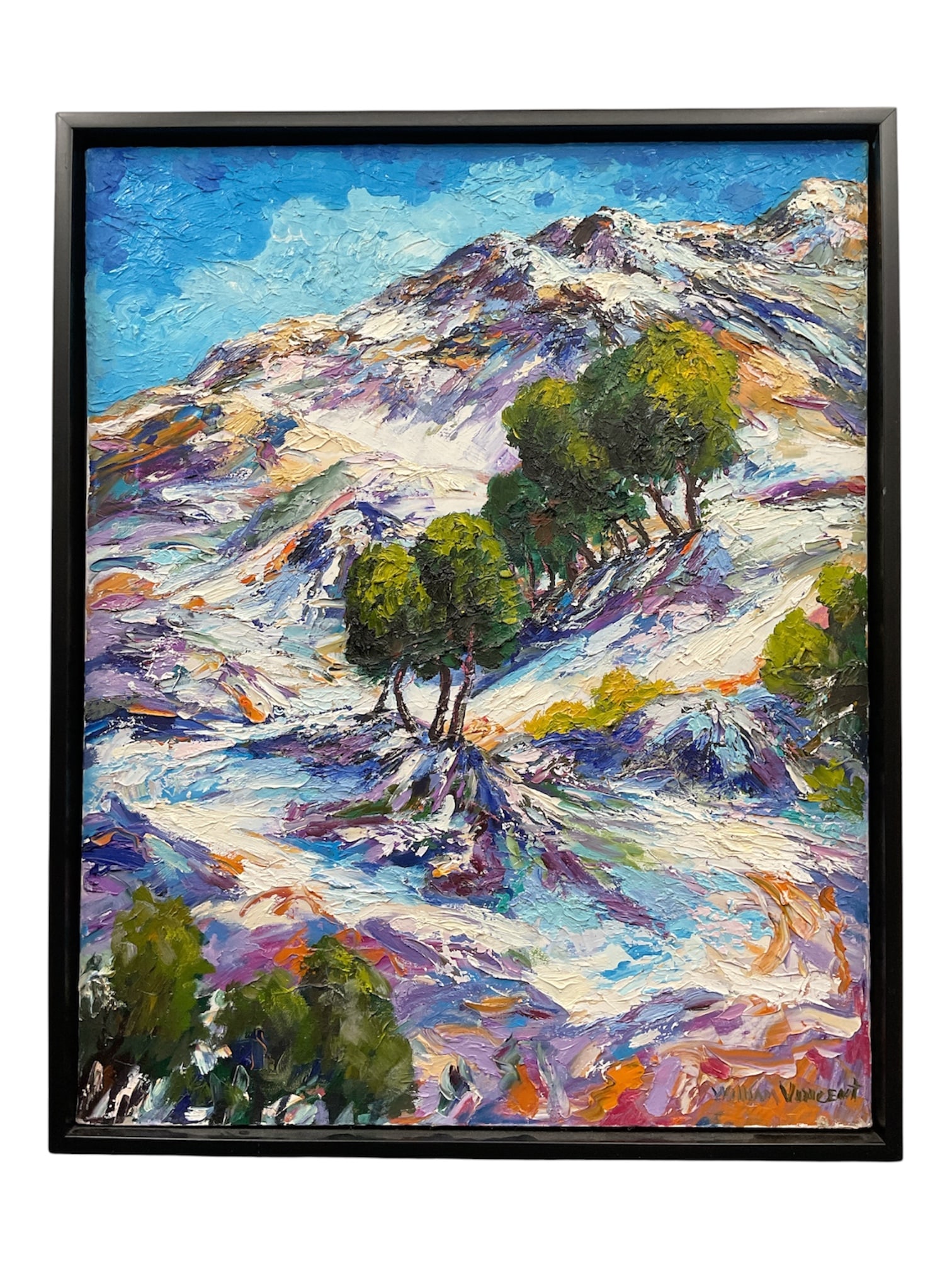 “Snow Peaks?? by William Vincent Kirkpatrick (American, 1939–2004) Oil on Canvas, 1990s (1 of 5)