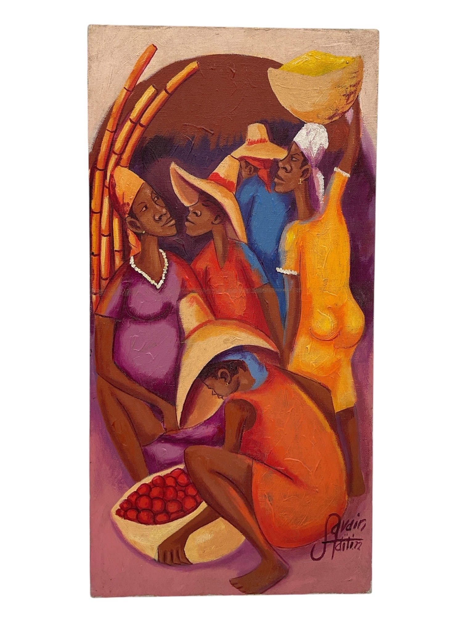 Pétion Savain (Haitian, 1906-1973) Oil on Canvas (1 of 4)