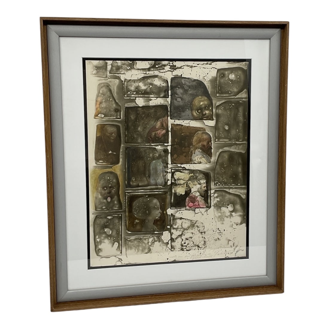 "Juegos de Ventanas" by Roberto Fabelo (Cuban, B.1950) Mixed Media on Photograph: This evocative work by renowned Cuban artist Roberto Fabelo, titled "Juegos de Ventanas" (Window Games), showcases his mastery of merging surreal figurative drawing with found imagery. The p