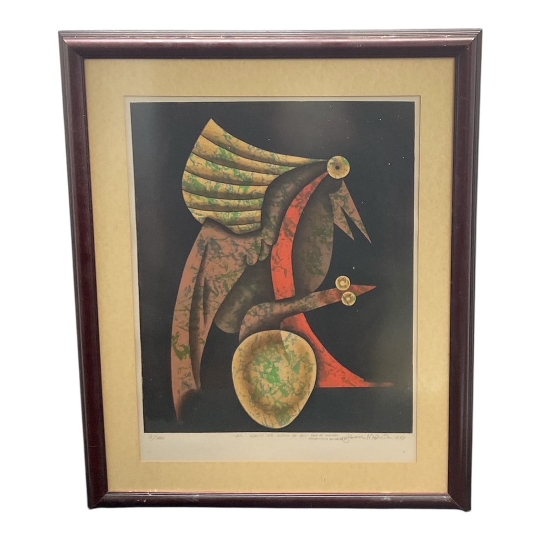 Juan Moreira (Cuban, 1938–2022) – Contemporary Figurative Composition – Signed Lithograph: Description An original work by the distinguished Cuban painter and draftsman Jua