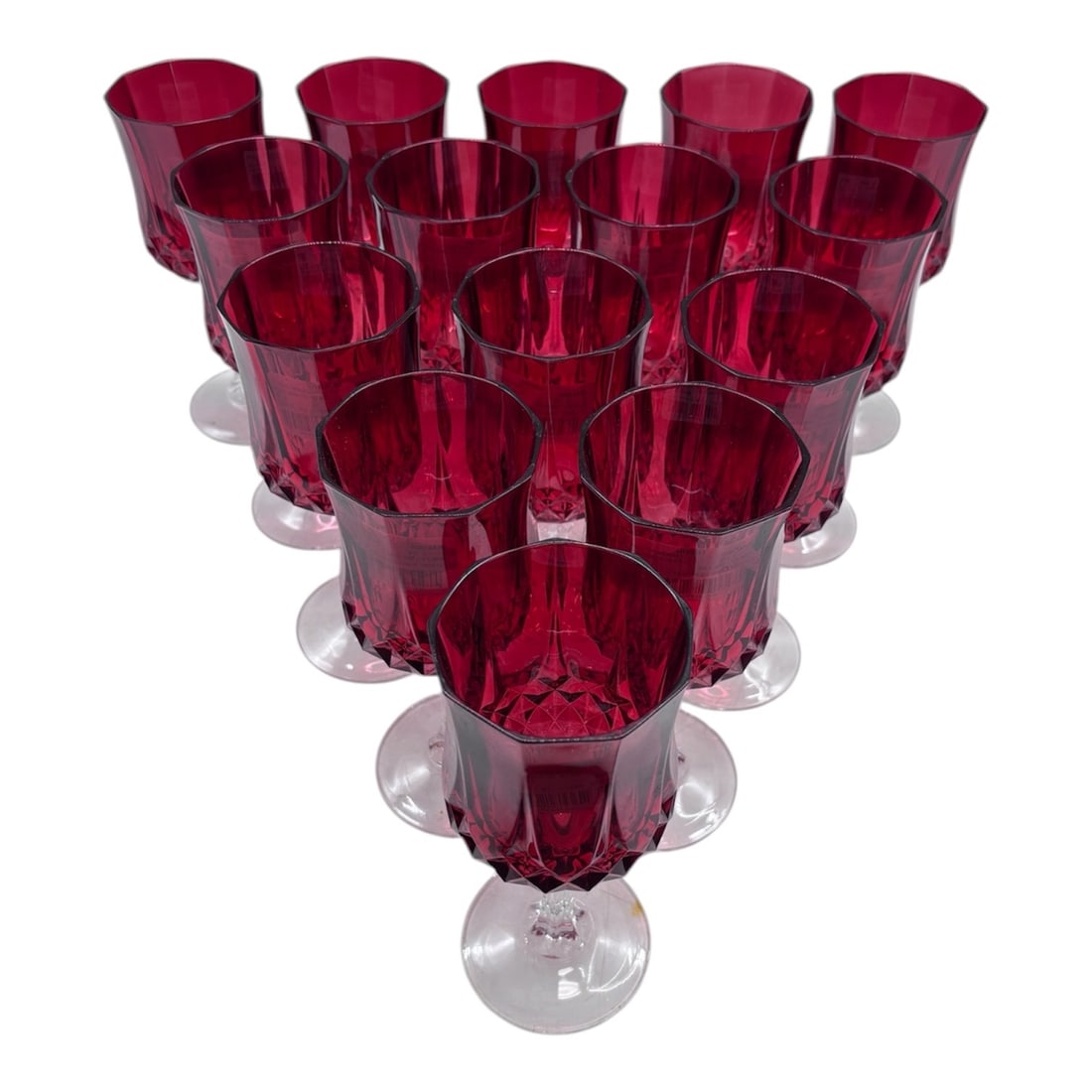 Ruby Red Longchamp Crystal Goblets - 2
