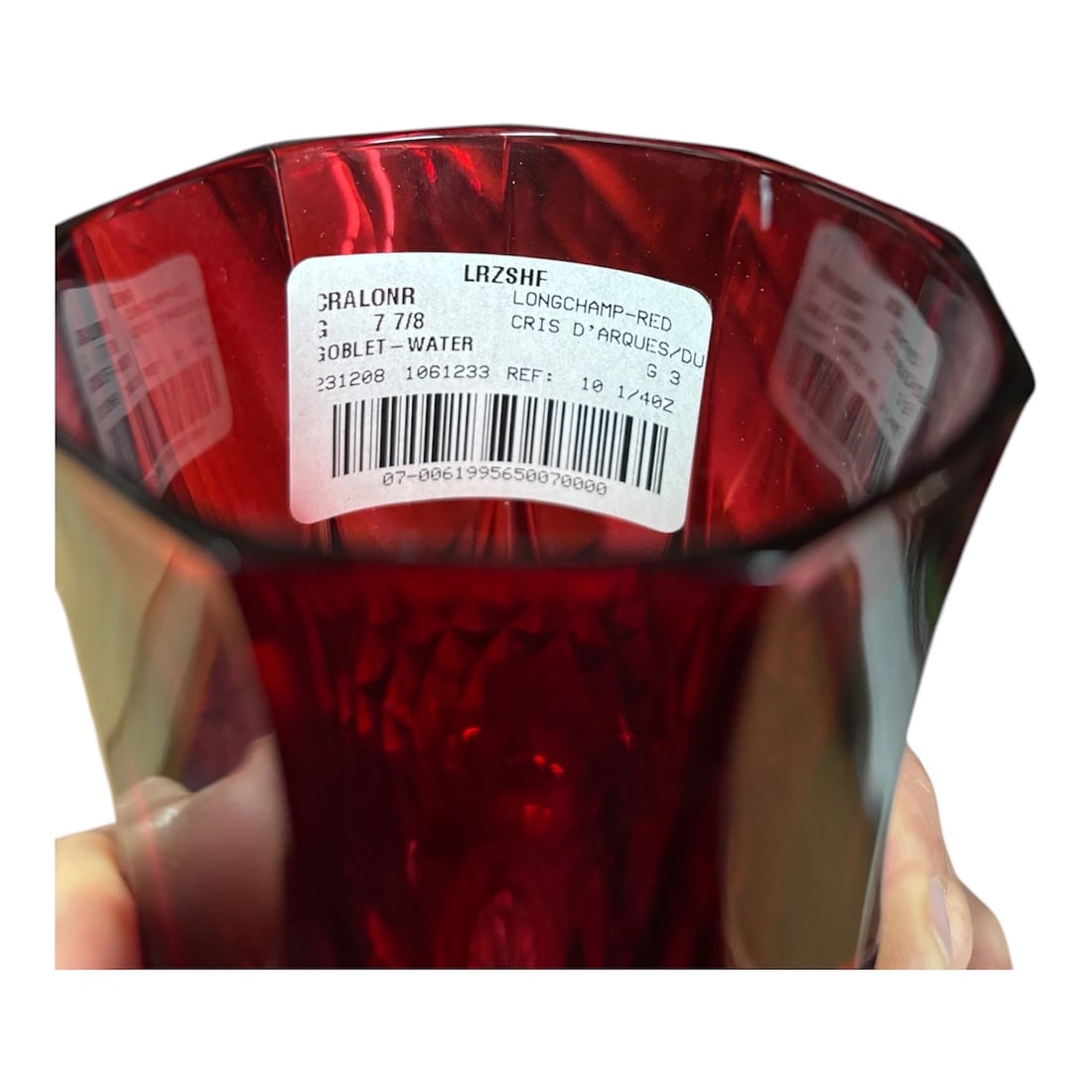 Ruby Red Longchamp Crystal Goblets - 6
