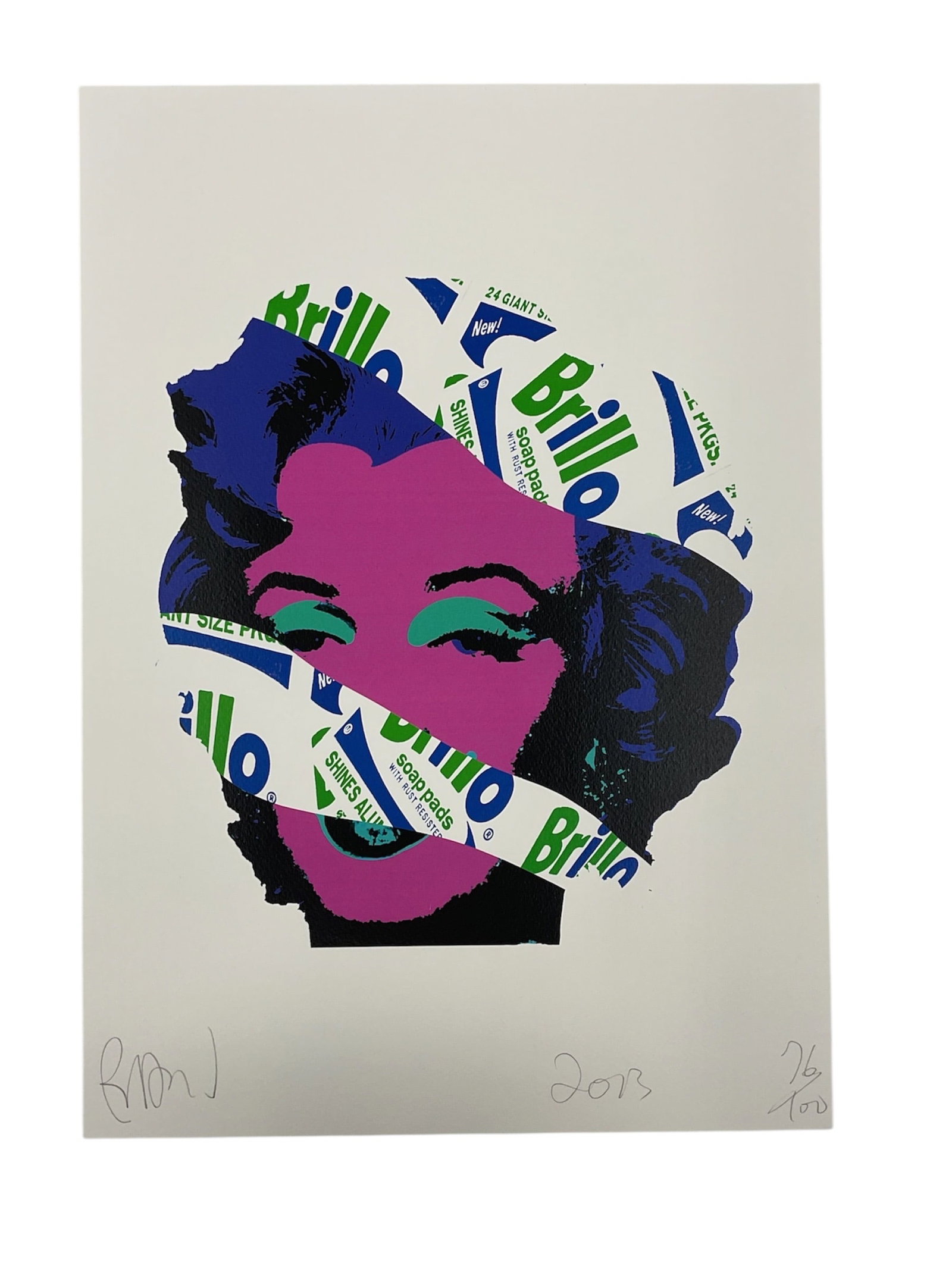 "Marilyn Monroe" by Death & Co (USA, Contemporary) Mixed media screenprint on paper.: Specifications Artist: Death &