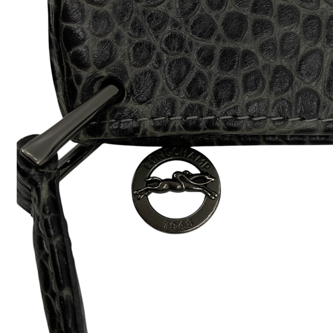 Longchamp Embossed Leather Shoulder Bag - 3