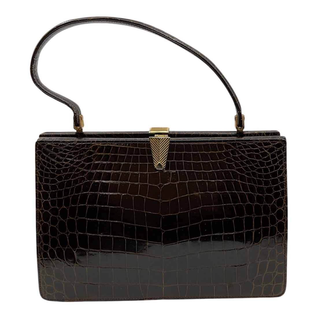 Vintage Saks Fifth Avenue Alligator Top Handle Handbag (1 of 7)