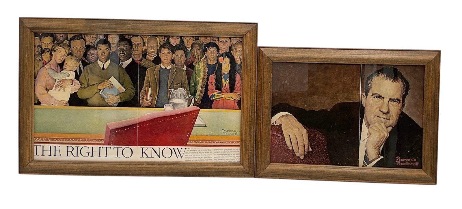 "The Right to Know & Richard Nixon" by Norman Rockwell (United States, 1894-1978) Lithograph prints (1 of 2)