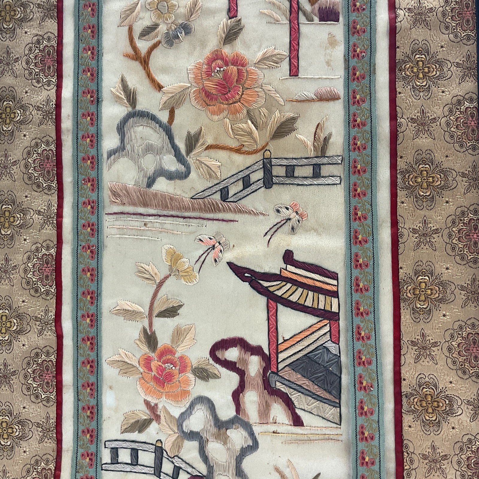 Chinese Embroidered Silk Panel - 2