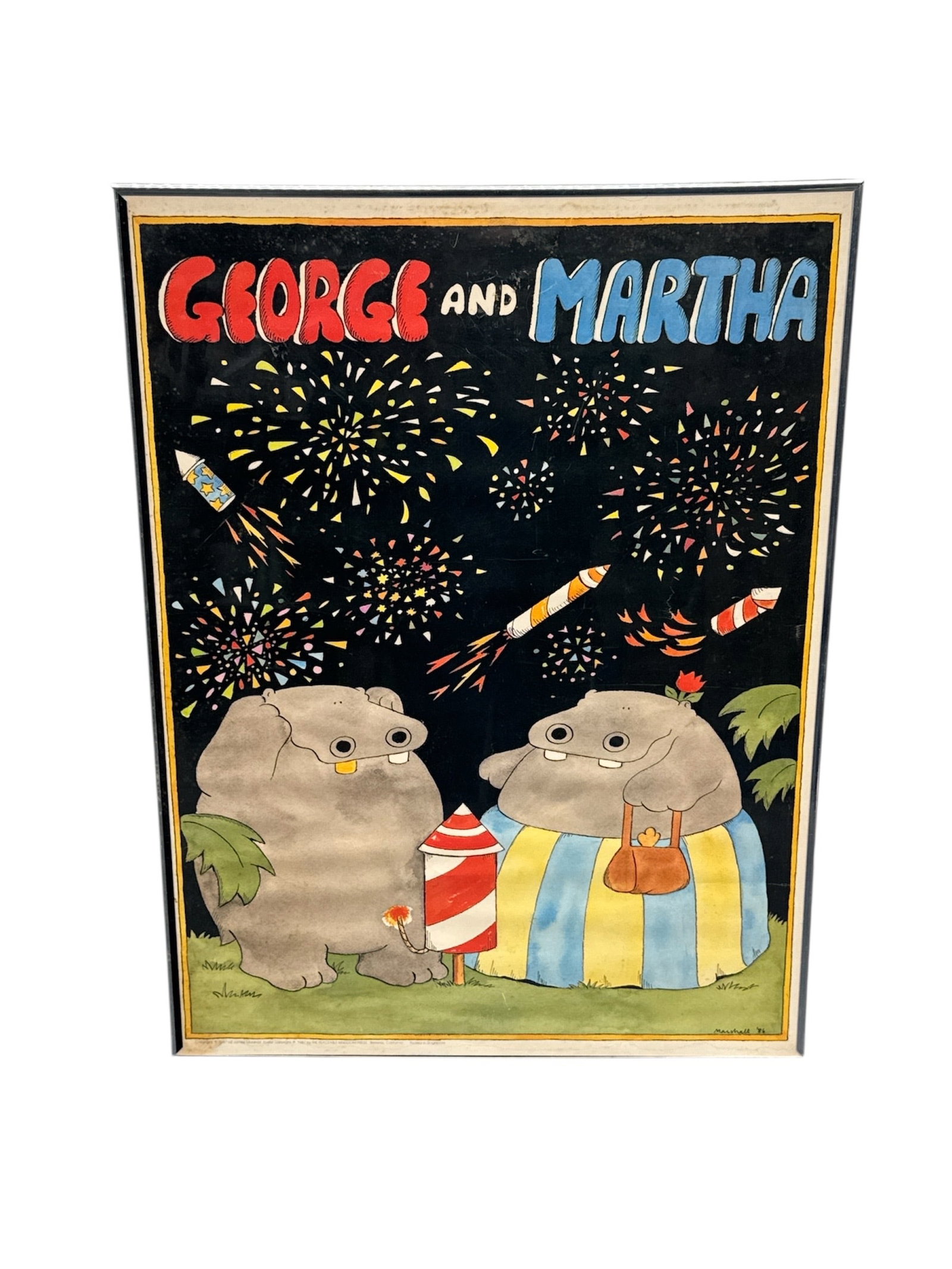 George and Martha Fireworks Poster by James Marshall 1987 (1 of 5)