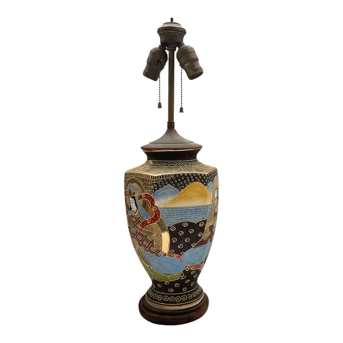 Vintage Japanese Satsuma Table Lamp (1 of 2)