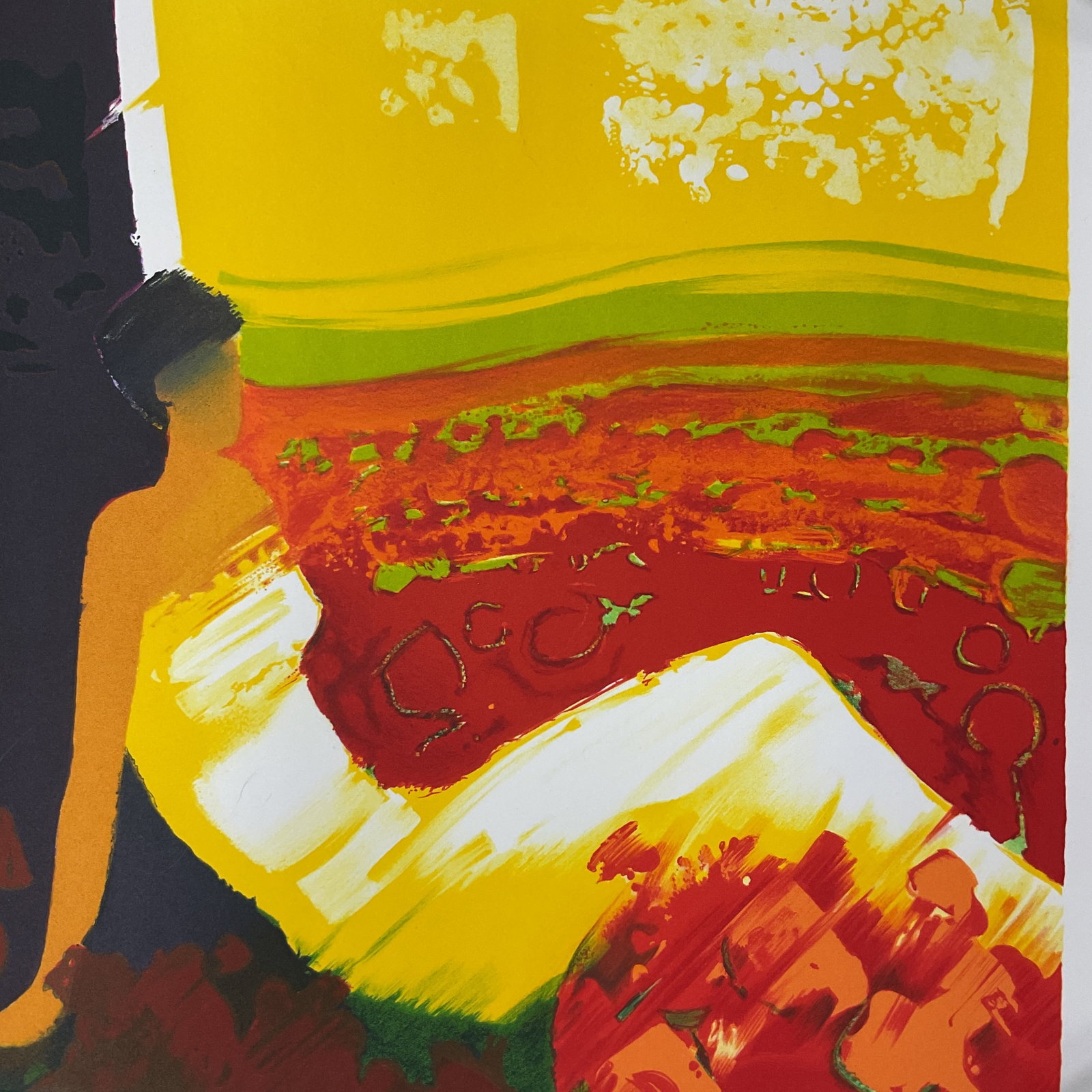 Laying In The Flowers - by Emile Bellet (French, b. 1941) Color Print (1 of 4)