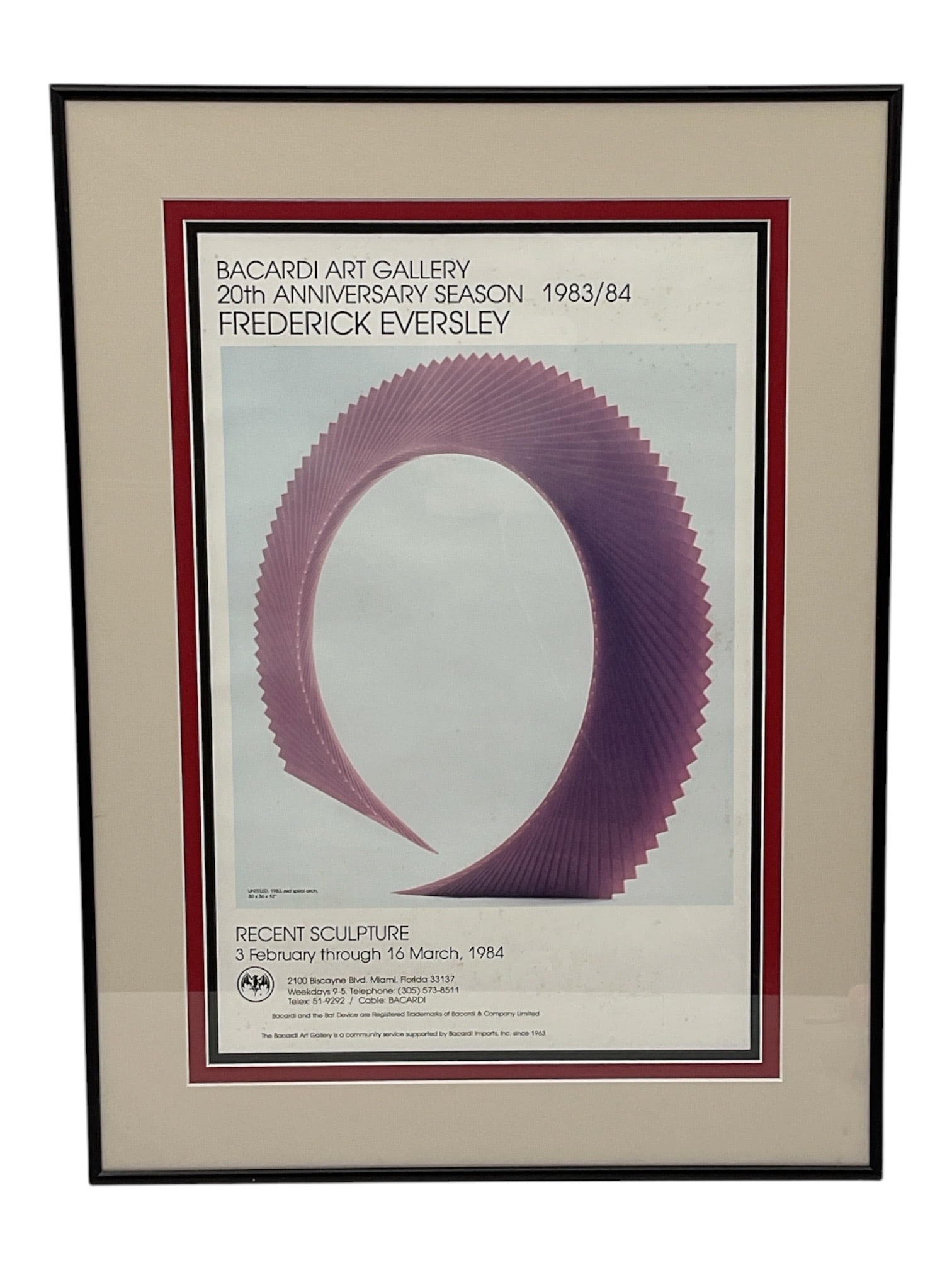 Frederick Eversley Baccarat Art Gallery Exhibition Poster Framed (1 of 3)