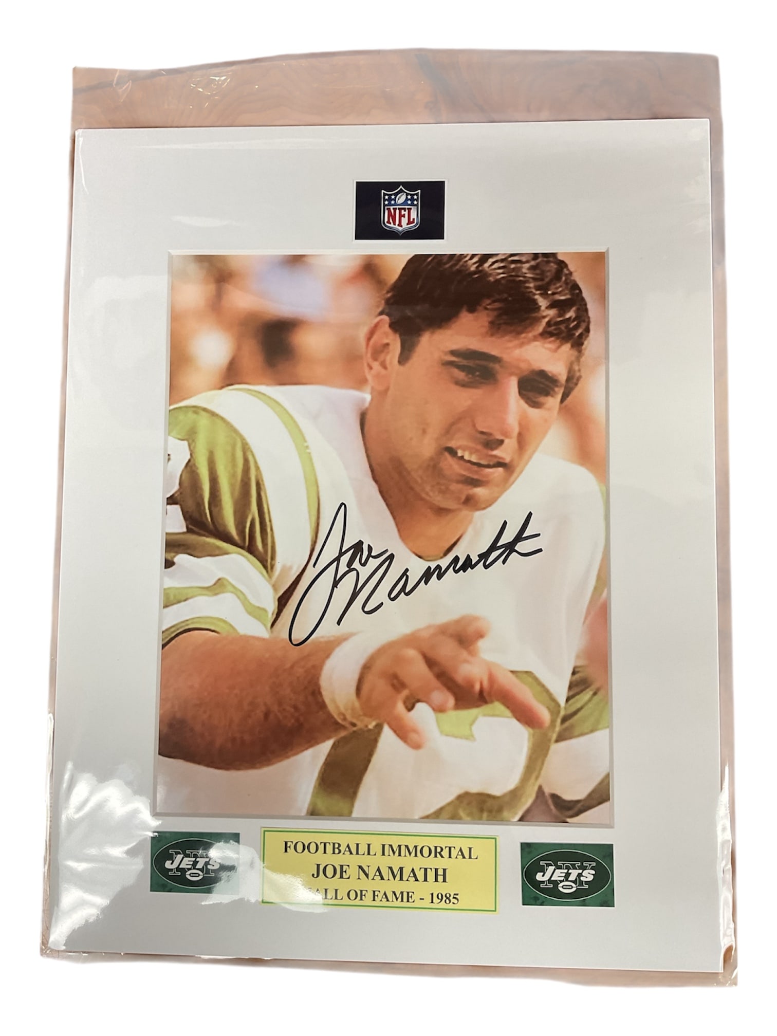 Joe Namath “Football Immortal?? New York Jets Signed Display Print (1 of 2)