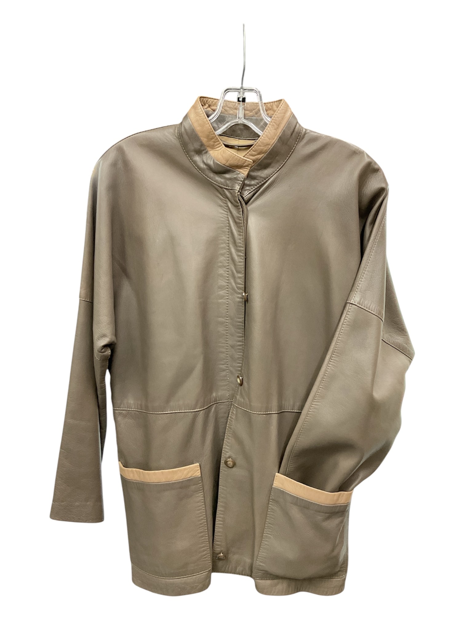 Vintage Yanko Two-Tone Leather Jacket, Size 42 (1 of 5)