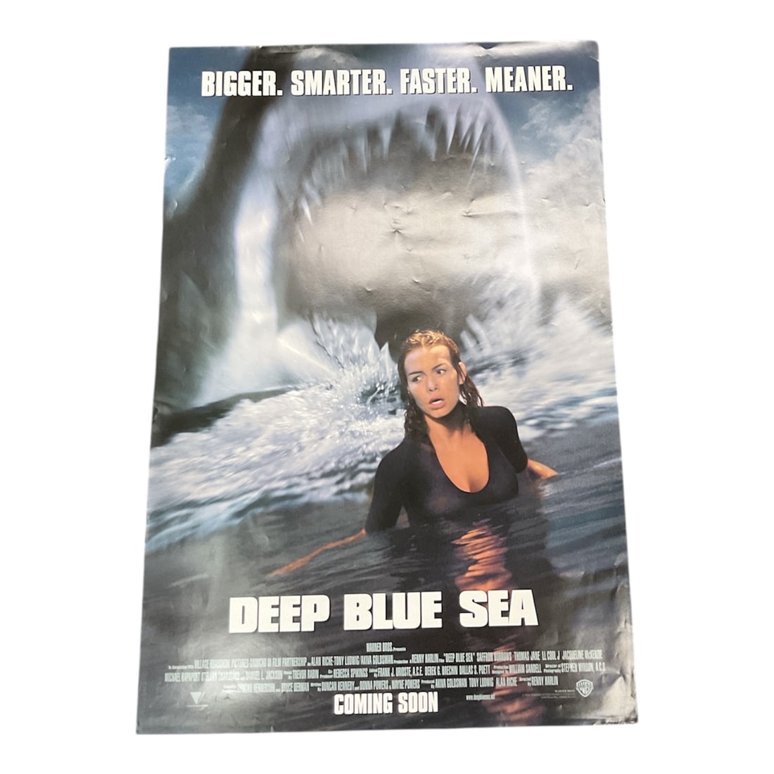 Deep Blue Sea (1999 Movie Poster) 2 Count: Promotional movie poster for the 1999 sci-fi horror film