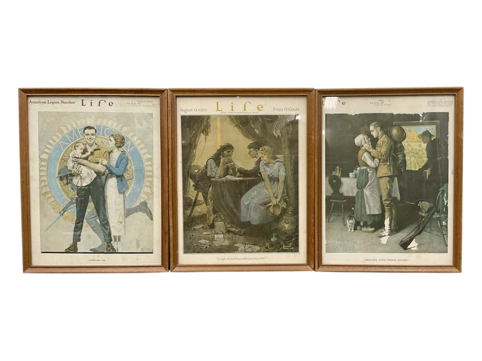 Framed Vintage Life Magazine Covers by Norman Rockwell (USA, 1894-1978) Print on Paper (1 of 2)
