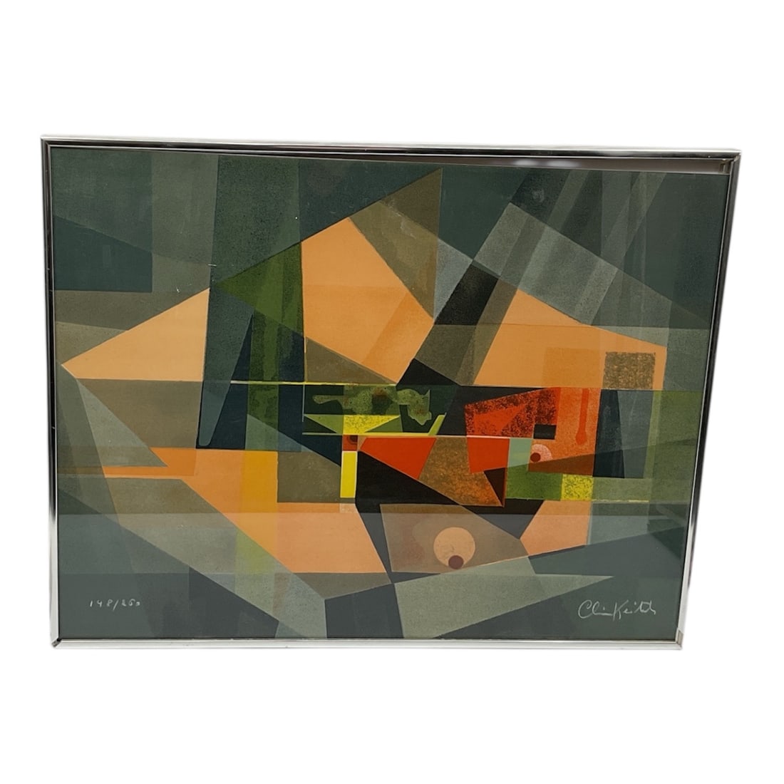 "Abstract Composition" by Clinton Keith (American, 20th Century) Lithograph (1 of 5)