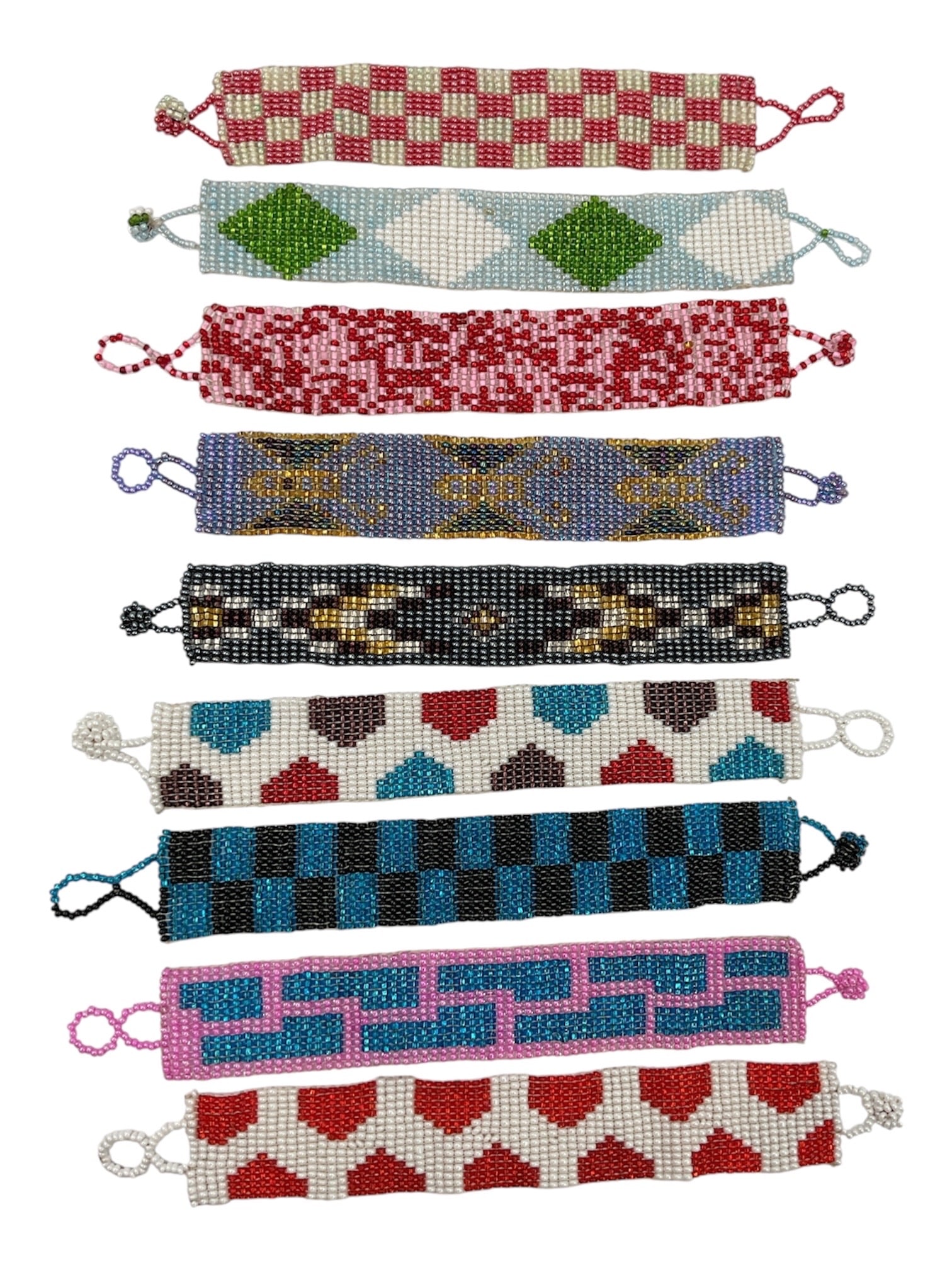 Group of Handcrafted Beaded Bracelets (1 of 2)