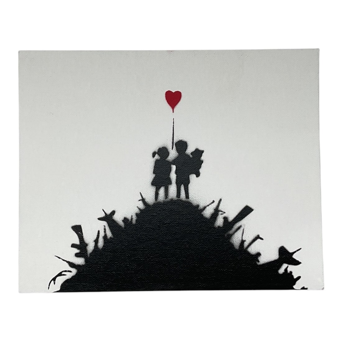 Banksy "Kids on Guns" Spray Paint on Canvas (1 of 3)