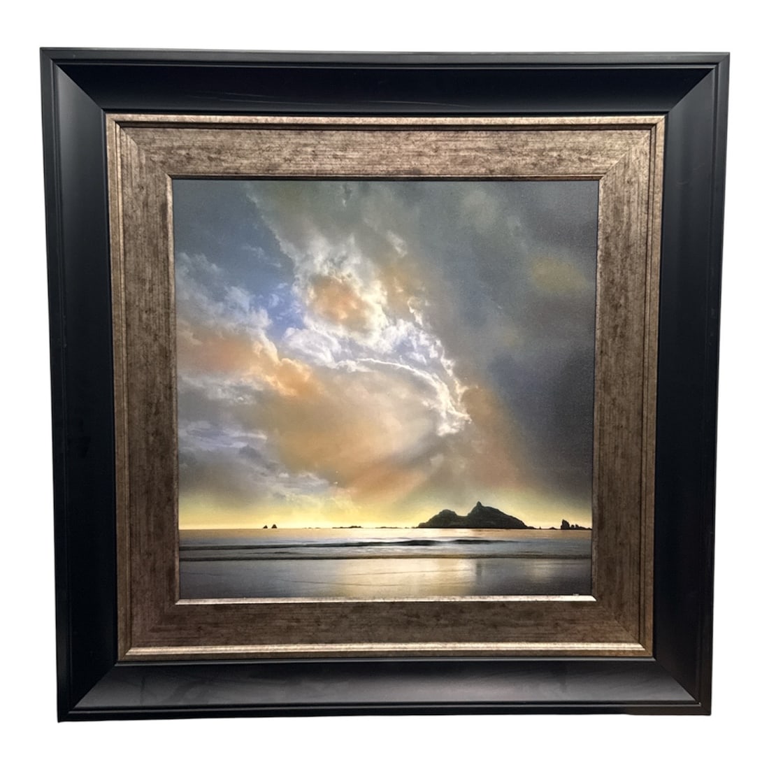 Dramatic Coastal Seascape at Dusk: Title: 