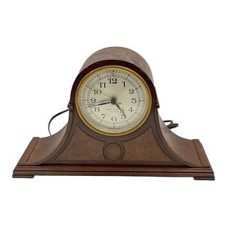 Vintage Wooden Electric Mantel Clock with Arched Case (1 of 6)