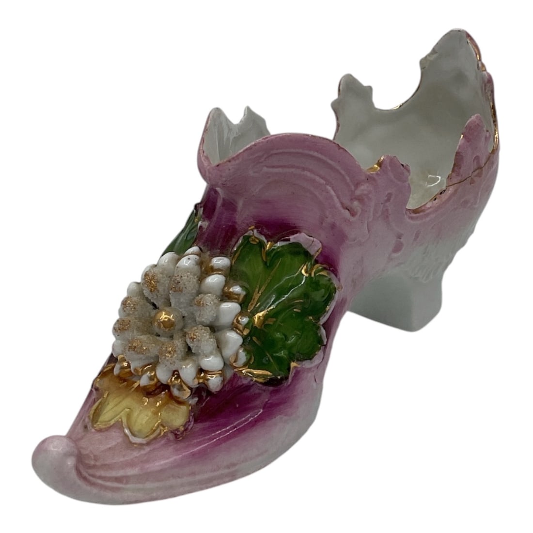 Capodimonte Style Porcelain Shoe Form Vase (1 of 4)