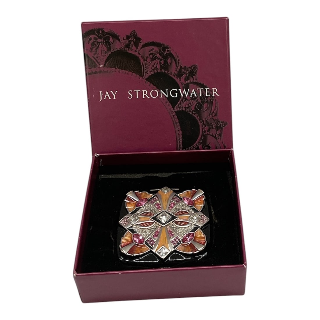 Jay Strongwater Enameled and Crystal Compact Mirror (1 of 5)