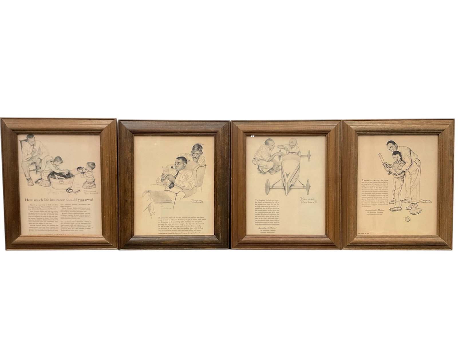 "Massachusetts Mutual Life Insurance Series" by Norman Rockwell (United States, 1894-1978) Group of (1 of 4)