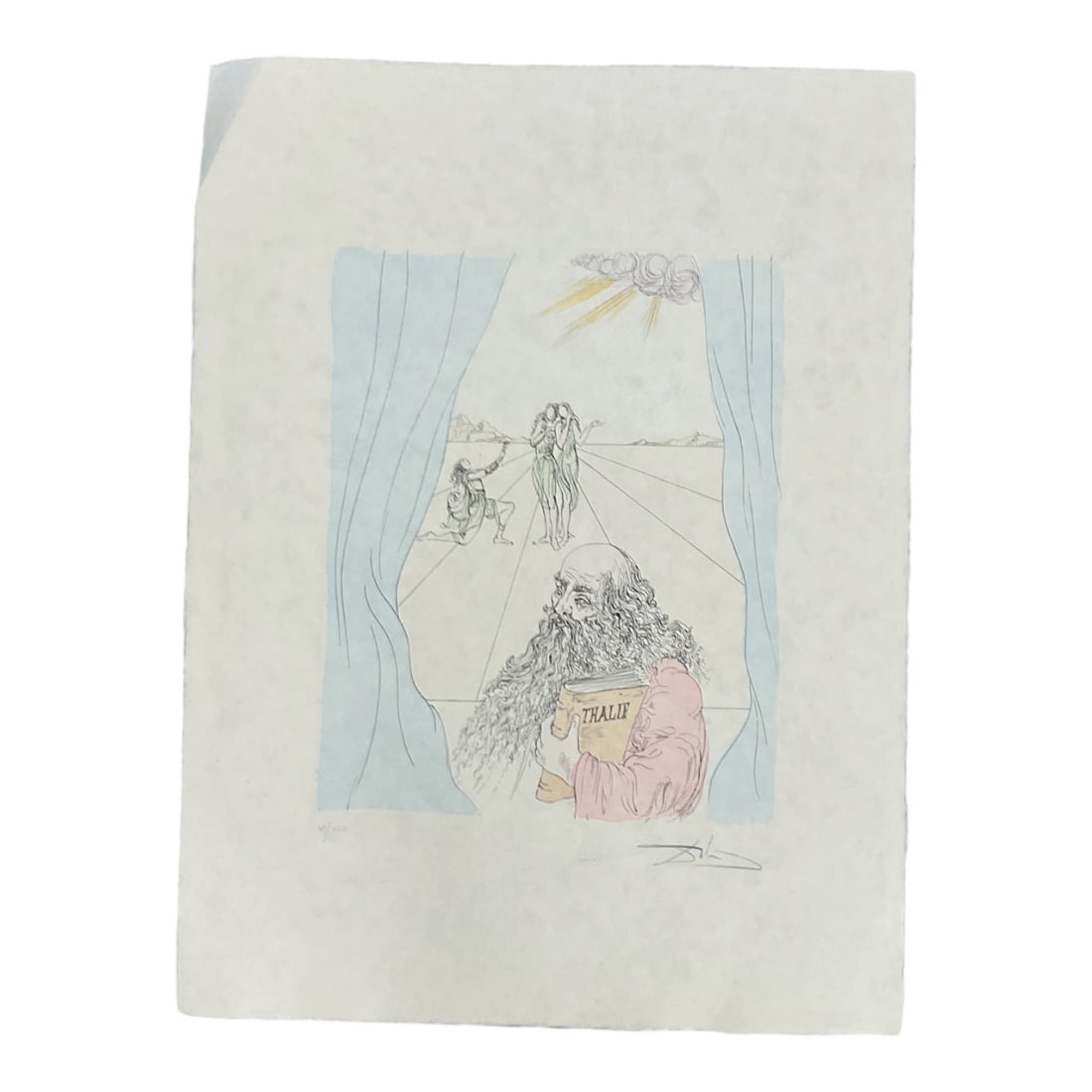 "Thalie" by Salvador Dalí: Color engraving with lithographic elements by Salvador Dalí (Spanish, 1904–1989), titled "Thalie (Deesse de la Comedie)" [Thalia, Goddess of Comedy]. Created in 1971 as part of