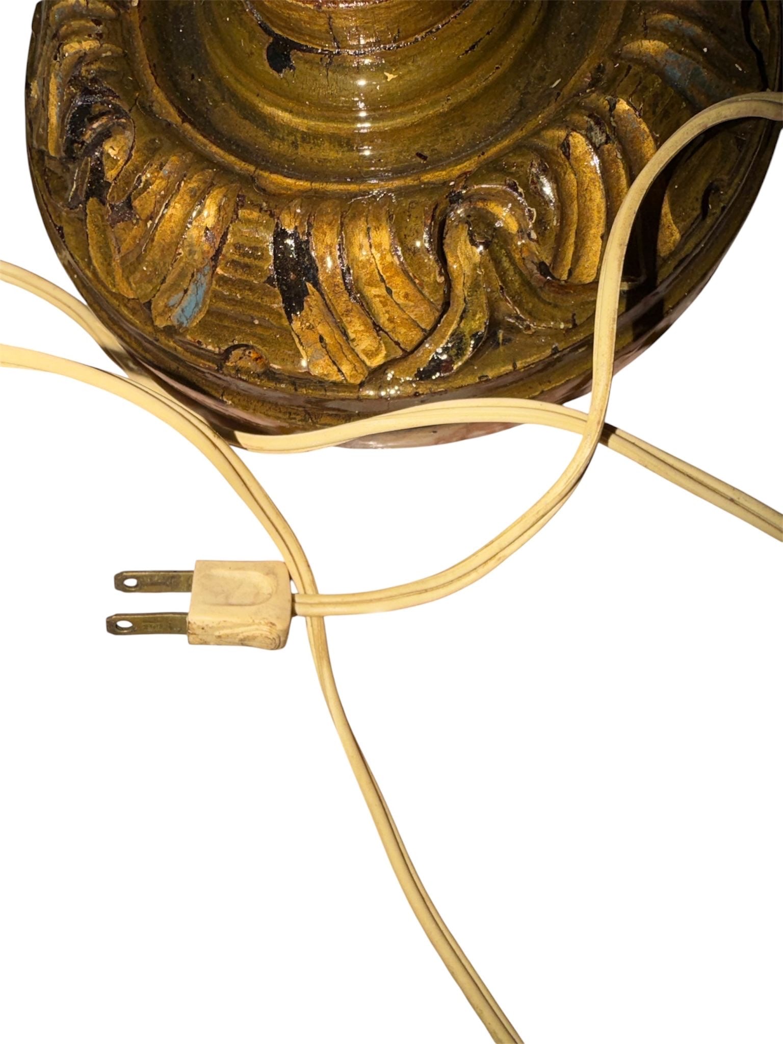 Art Nouveau Tiffany Style Leaded Glass "Grapevine" Two-Light Table Lamp - 8