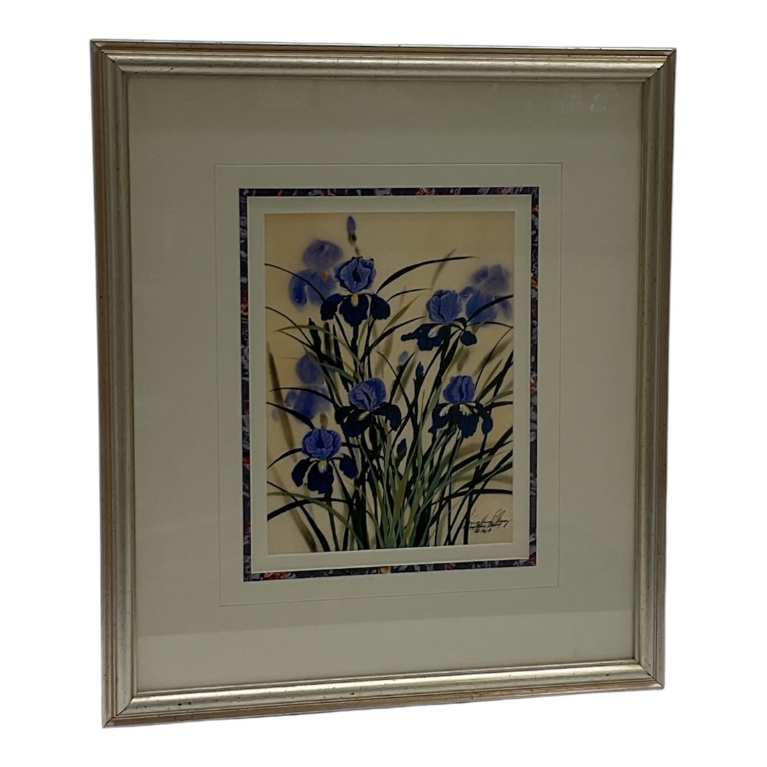 "Blue Irises" by Hsing-Hua Chang (China / United States, Living) Original Watercolor Painting (1 of 5)