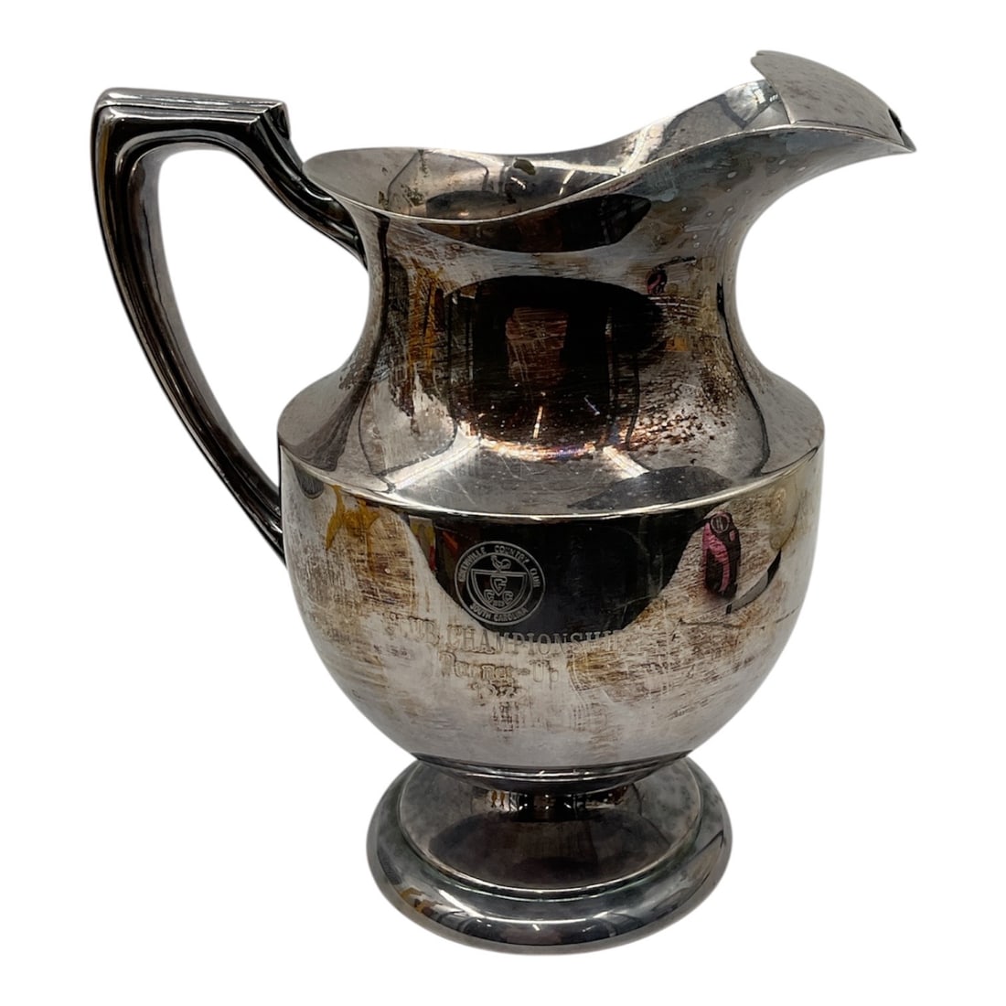 Silver Plate Presentation Pitcher Engraved Club Champion Cup Runner Up 1972 (1 of 4)