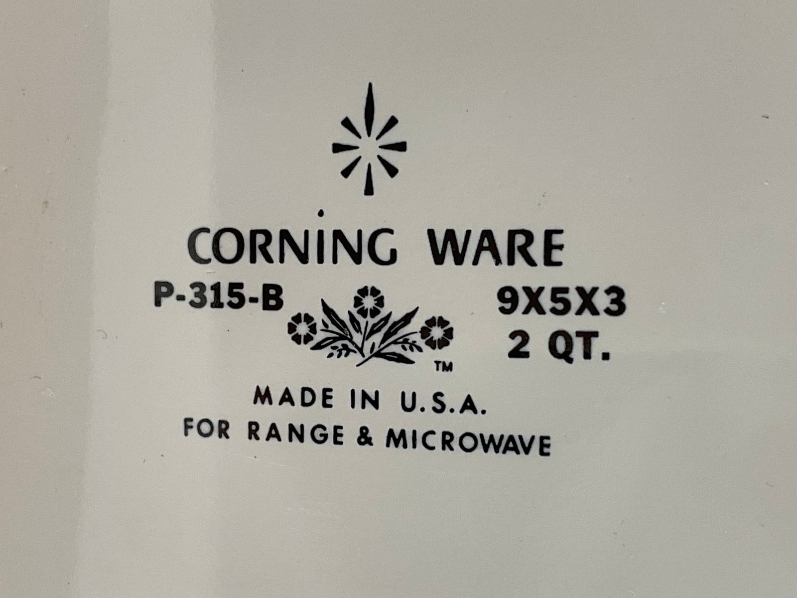 Corning Ware Blue Cornflower Rectangular Loaf Baking Dish - 4