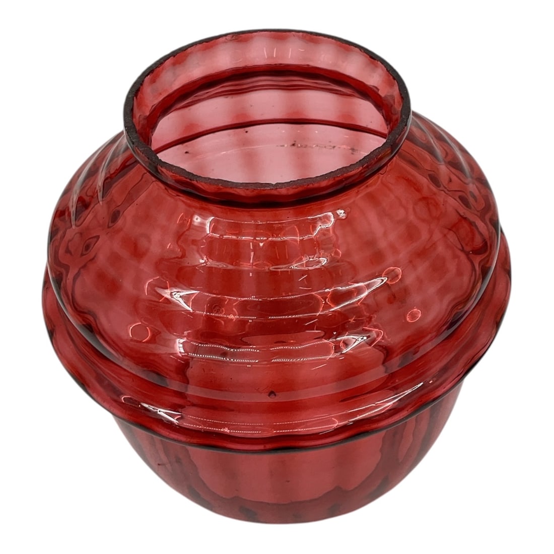 Ruby Red Glass Hurricane Shade - 2