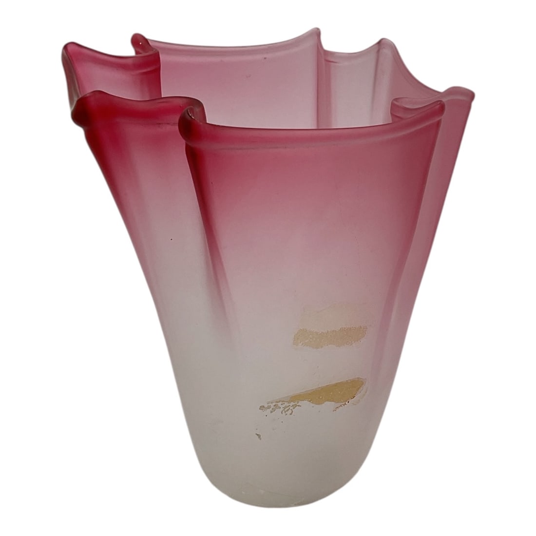 Frosted Pink Gradient Vase - 2