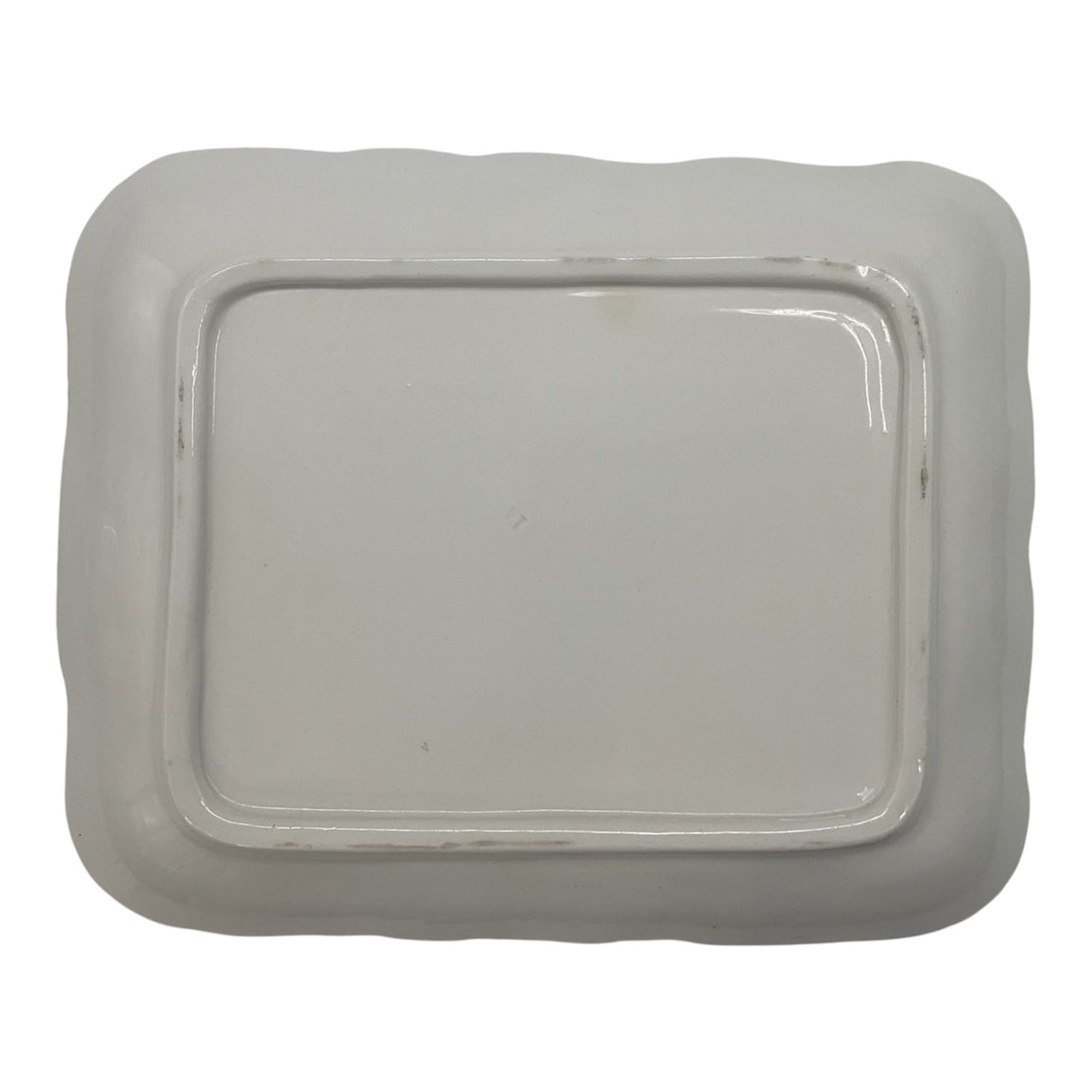 Small White Ceramic Rectangular Serving Platter - 2