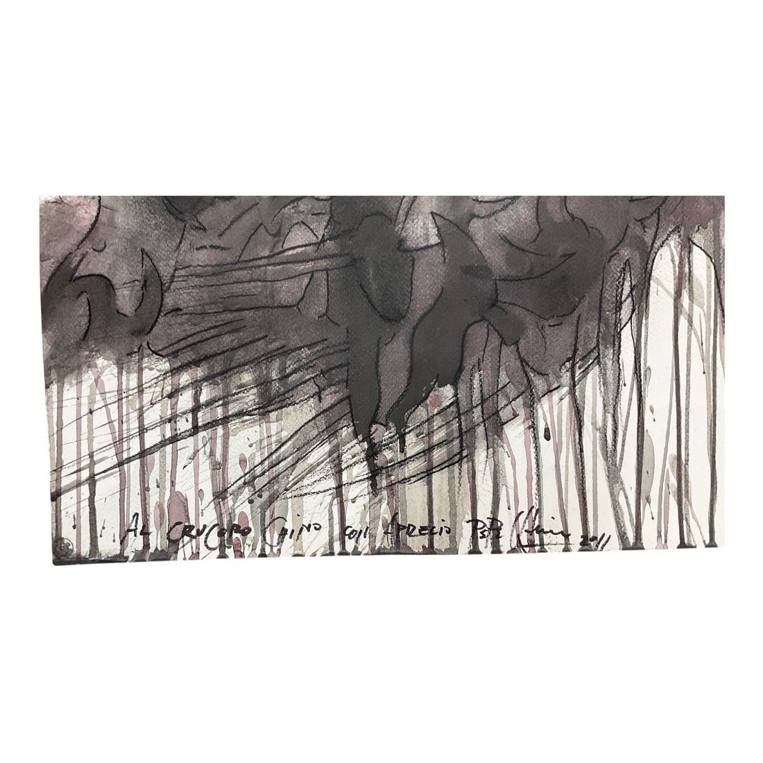 "Enkiko Embarancono" by José (Pepe) Orbón (Cuban, B. 1963) Mixed Media on Paper - 2