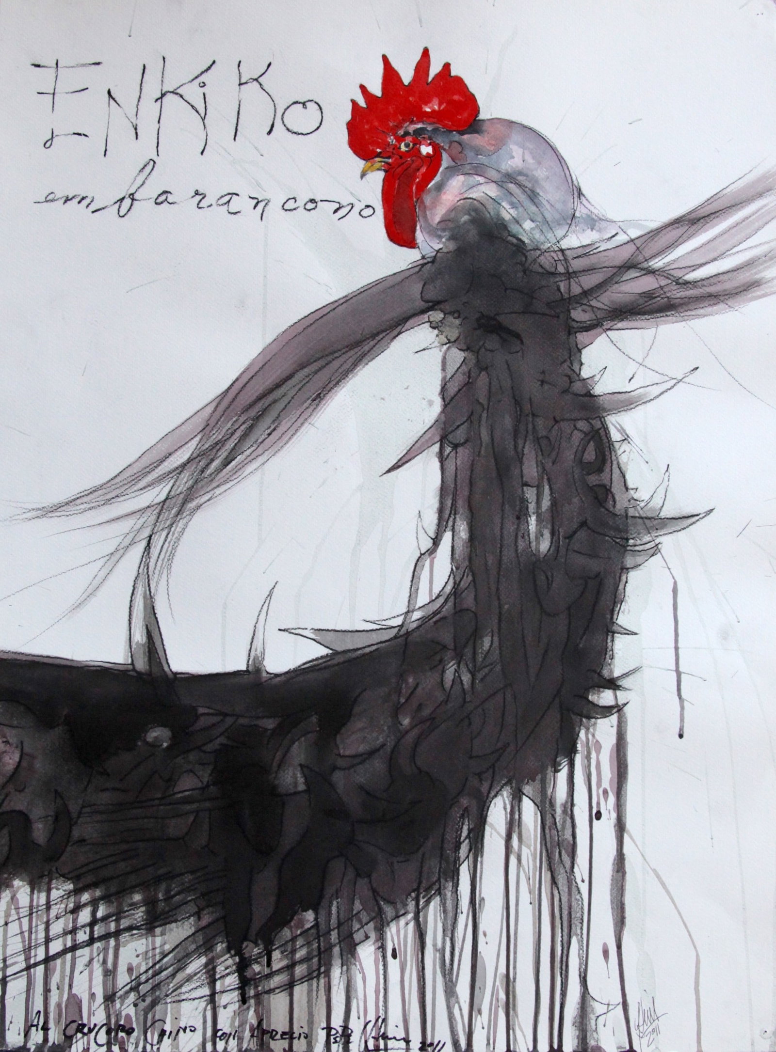 "Enkiko Embarancono" by José (Pepe) Orbón (Cuban, B. 1963) Mixed Media on Paper - 4