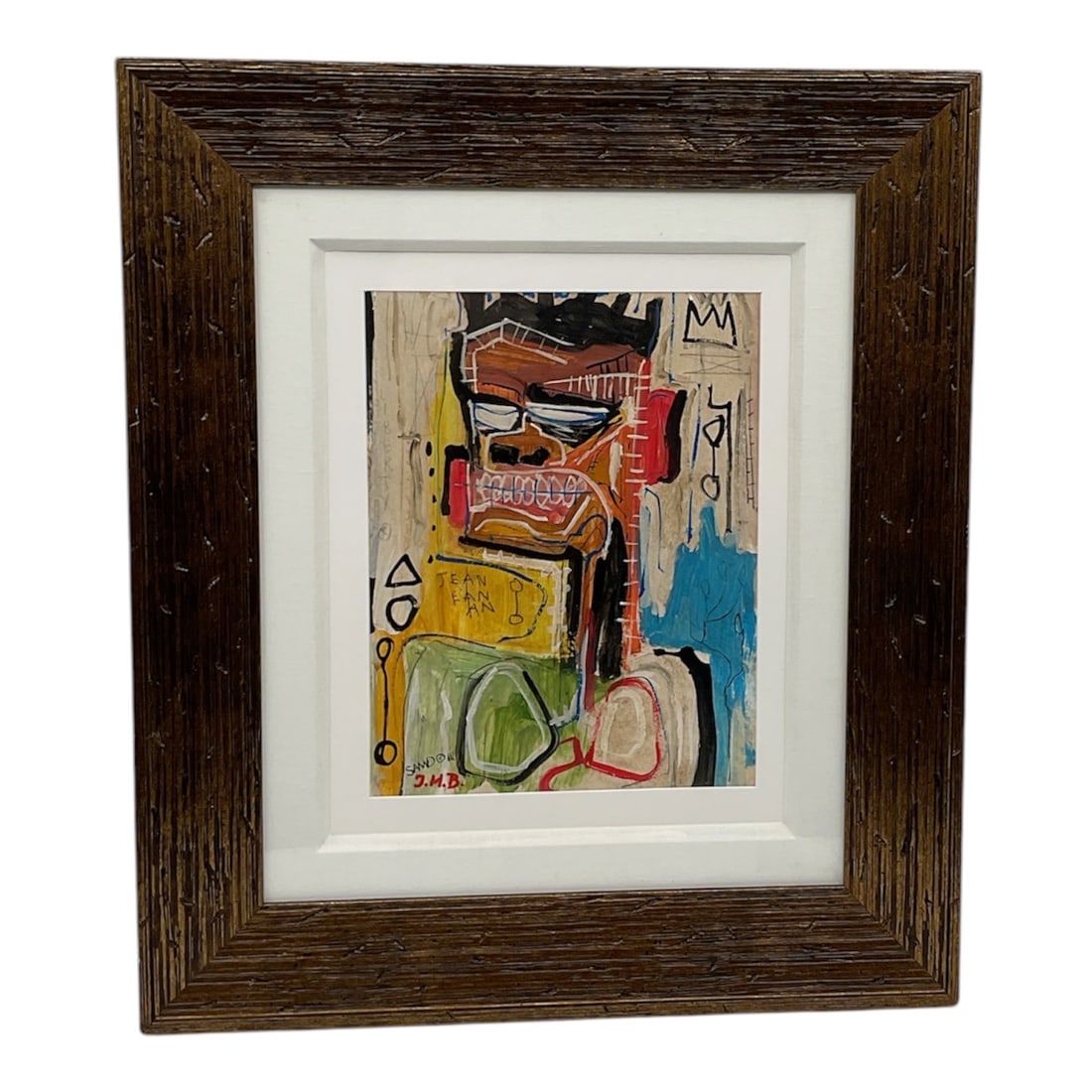 Attributed to Jean-Michel Basquiat (USA, 1960-1988) Mixed Media on Paper. (1 of 4)
