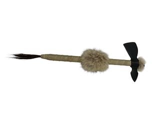 Native American-Style Ceremonial Artifact: Native American-style ceremonial artifact, likely a 