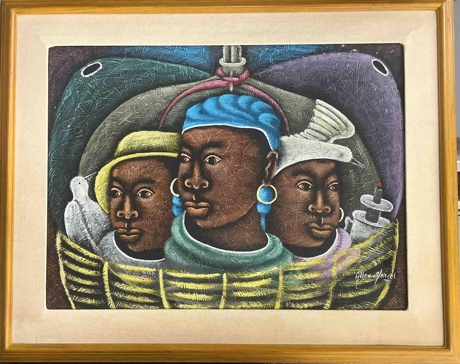 Marcel Allen - Portrait of Three Figures with Symbolic Elements (1 of 5)
