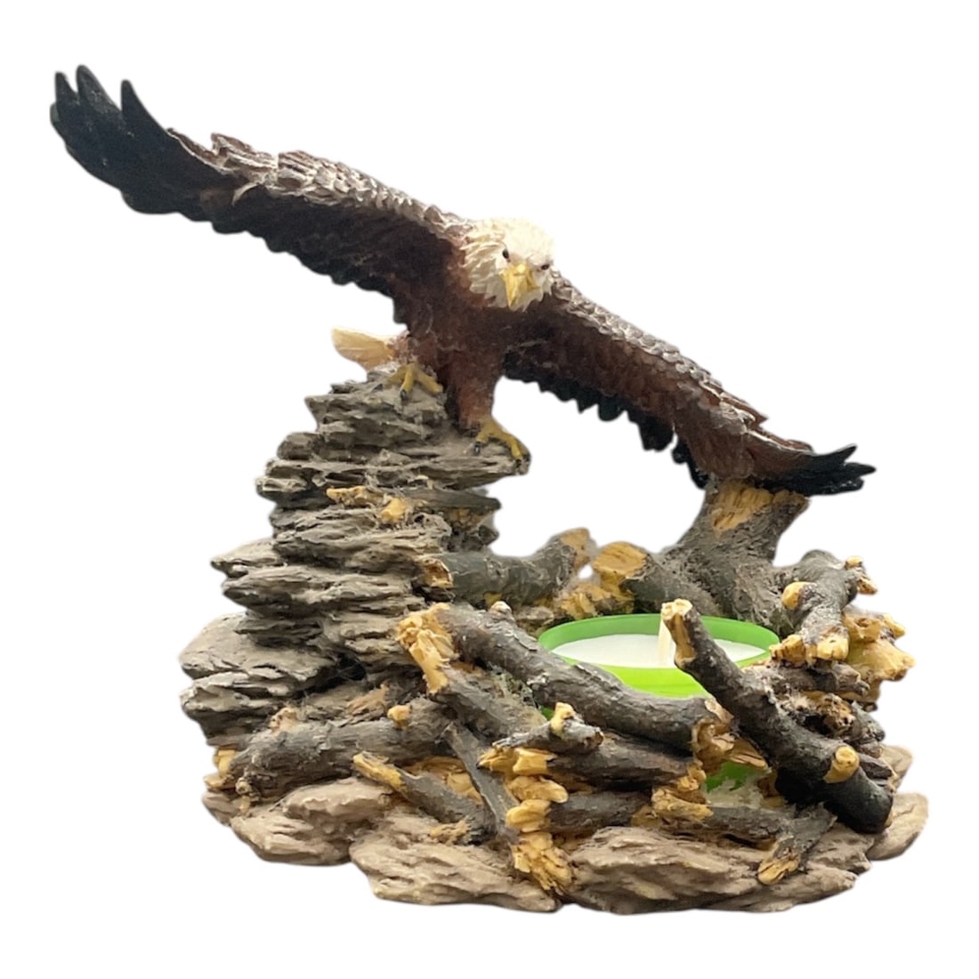Eagle Form Candle Holder with Rocky Base (1 of 4)