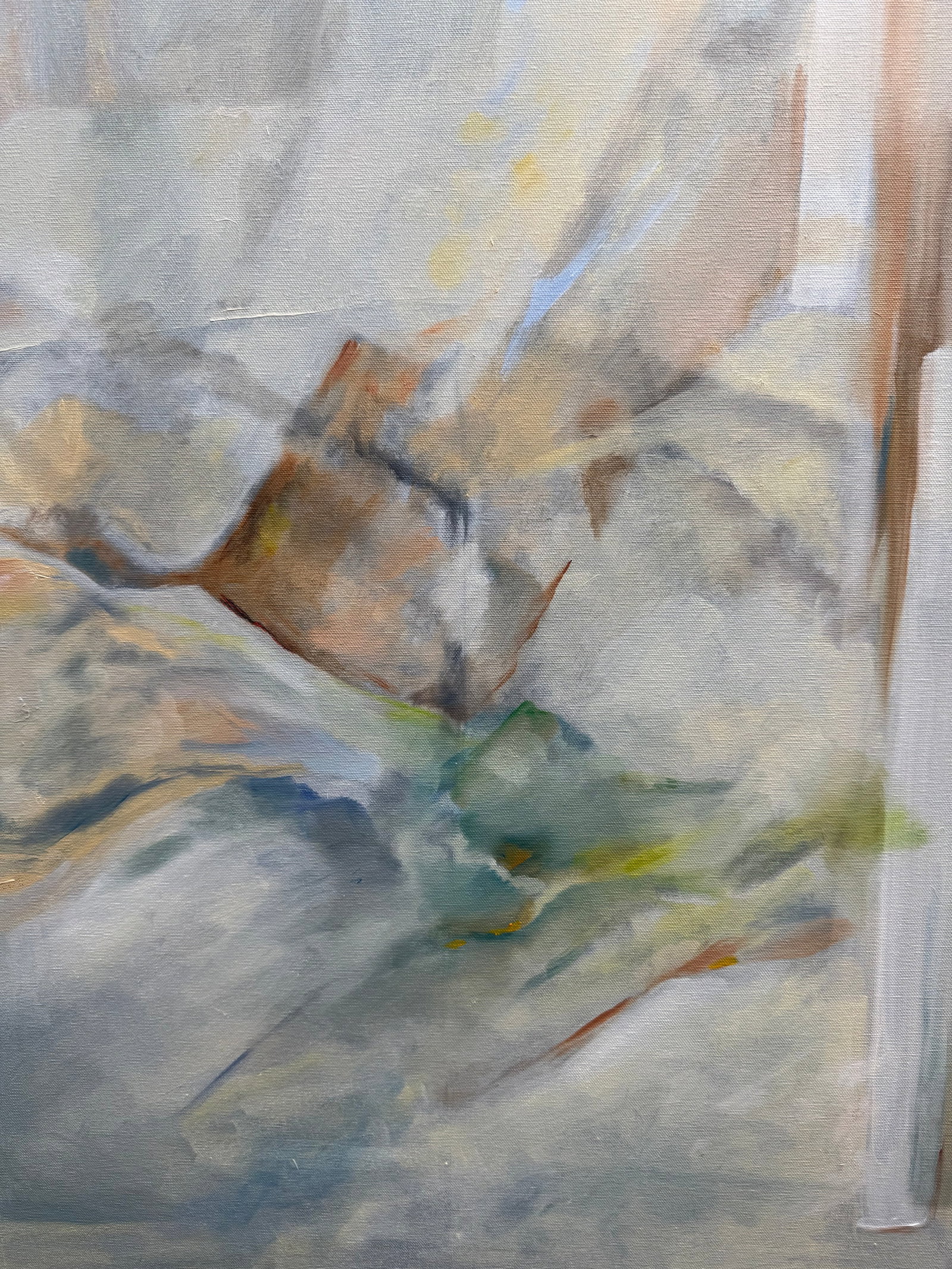 Contemporary Abstract Expressionist Oil, Vertical Composition - 2