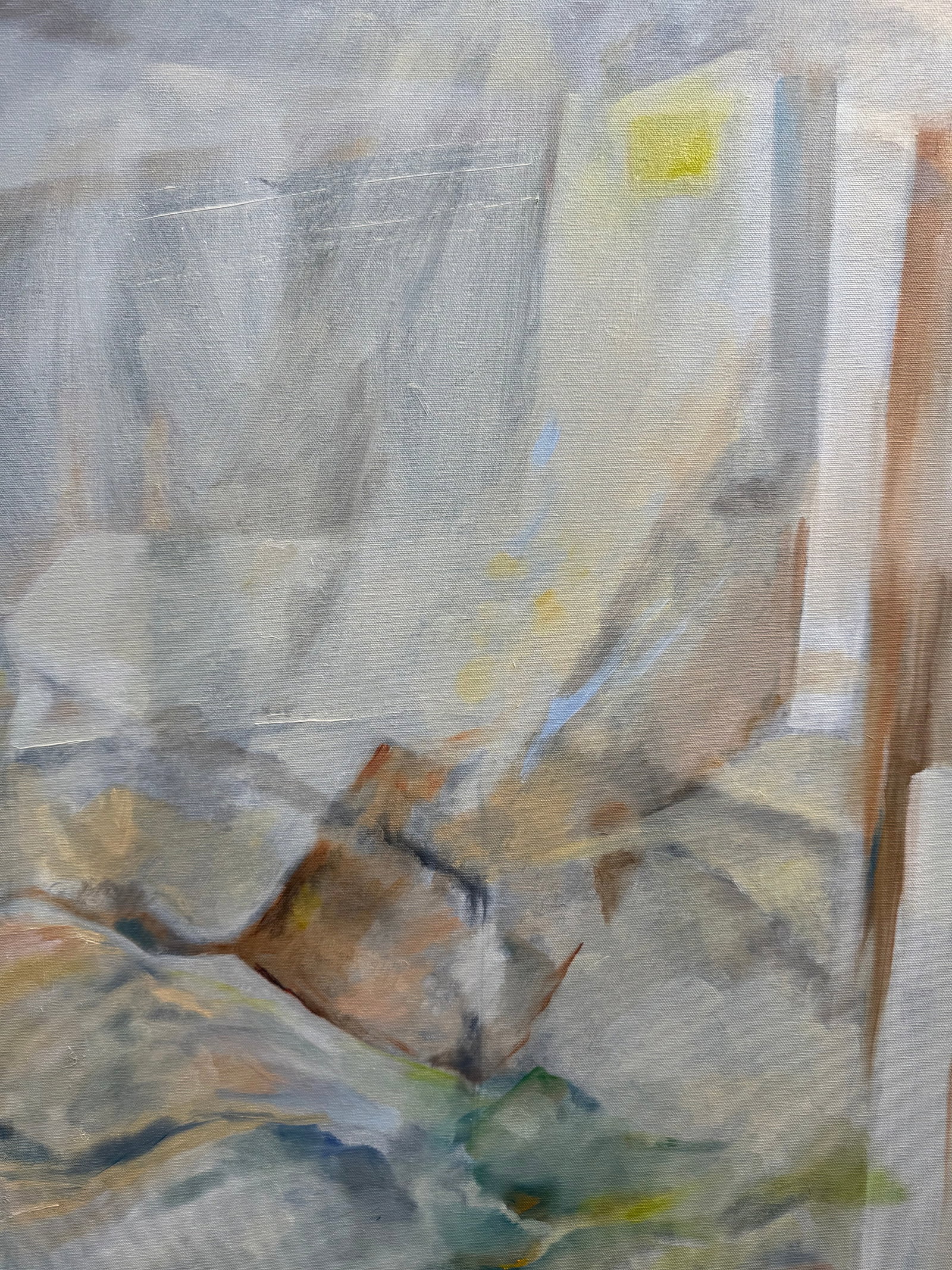 Contemporary Abstract Expressionist Oil, Vertical Composition - 3