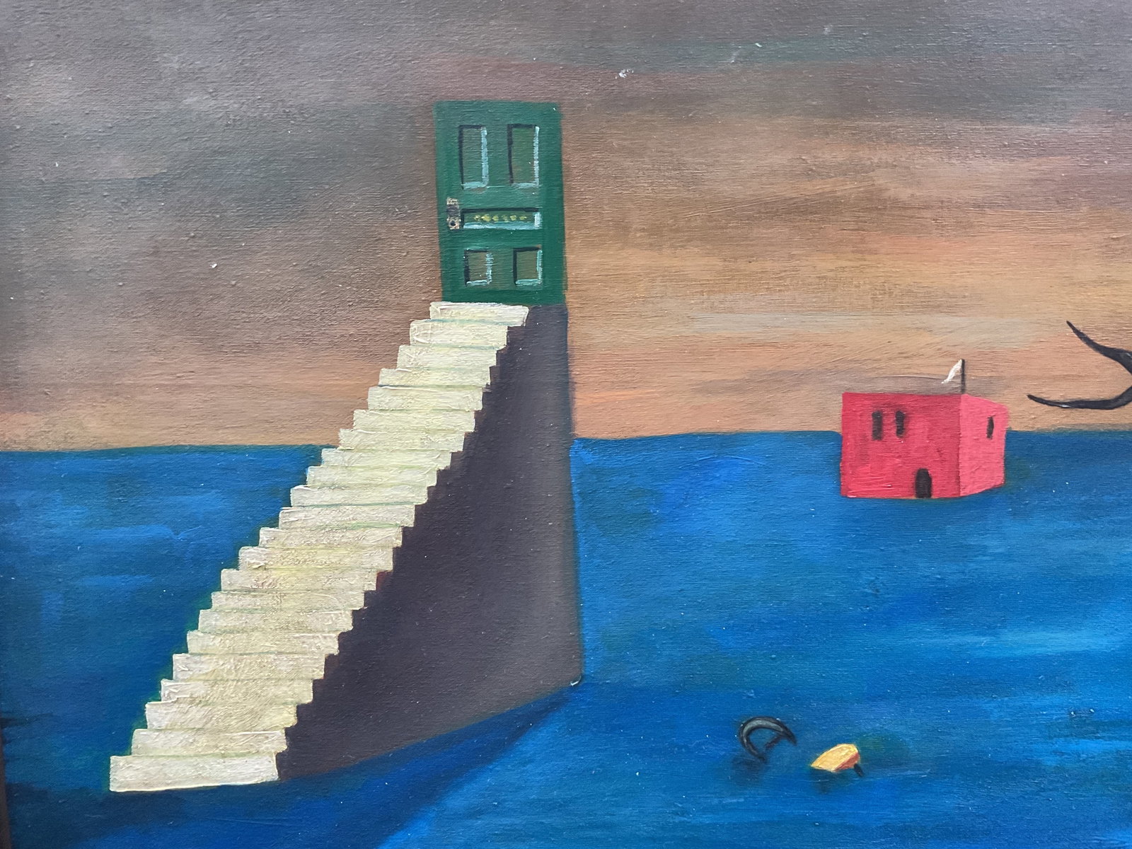 Surrealist Landscape by Gertrude Abercrombie (American, 1909-1977) Oil on Canvas - 2