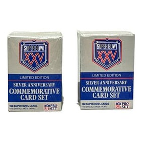 Super Bowl XXV Silver Anniversary Commemorative Card Sets (2)