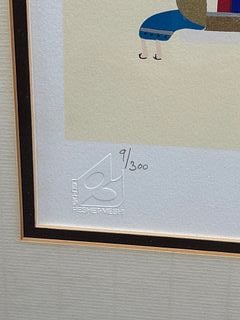 Raphael Abecassis Floating Jerusalem Signed Serigraph - 3