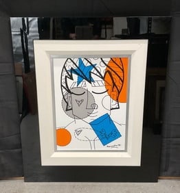 "Blues" by Romero Britto (Brazil, b.1963) Acrylic on Canvas Board