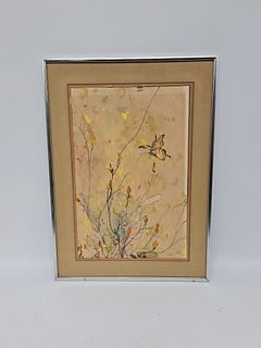 Vintage Butterfly Watercolor by Chien Fei Chiang ( Chinese/American, 1931-2011): Chien Fei Chang (Chinese/American, 1931-2011)