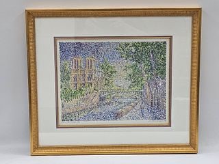 Paris – Notre Dame signed by artist, 1989