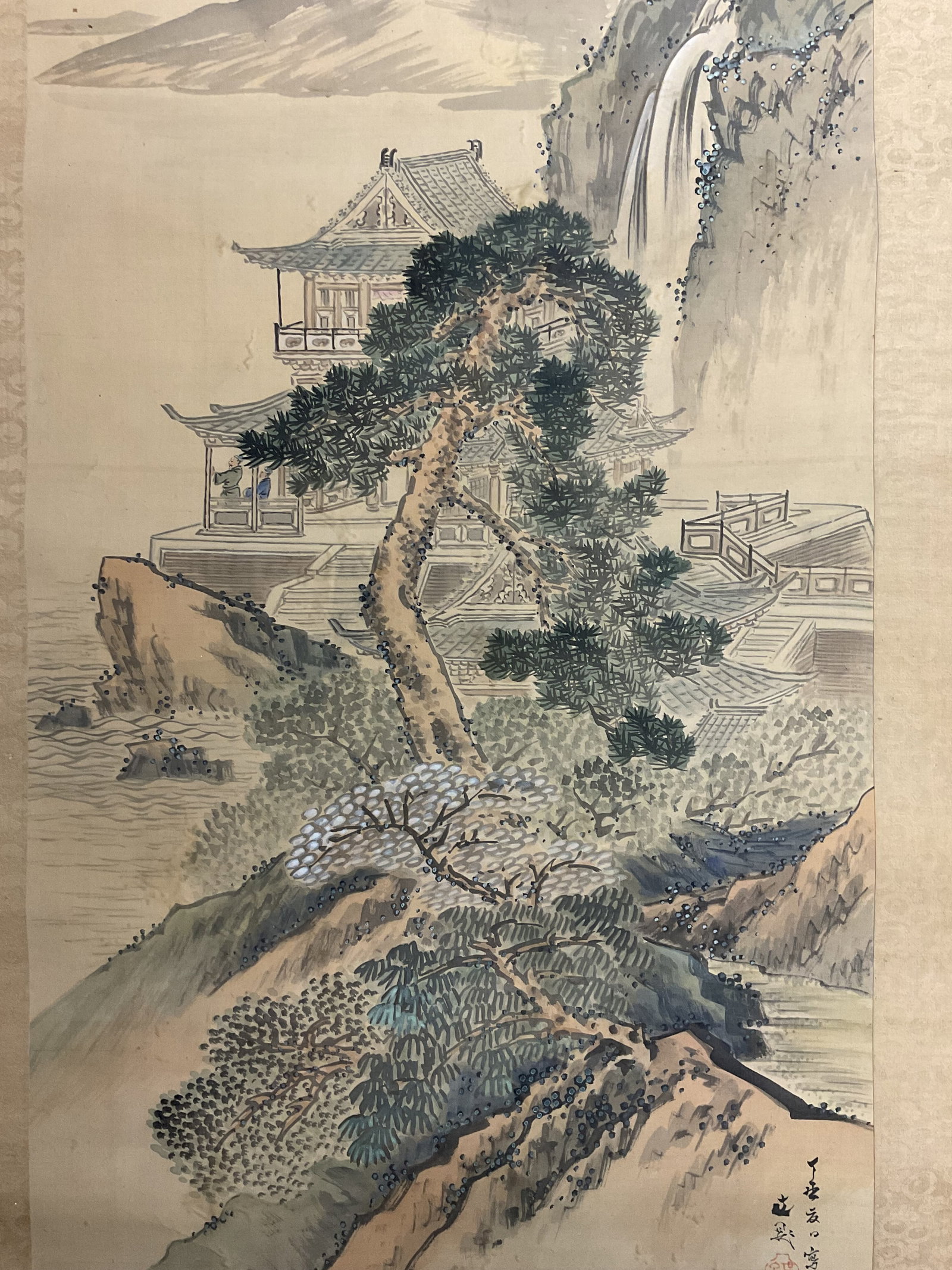 Japanese Landscape Hanging Scroll (Kakejiku), Signed - 3